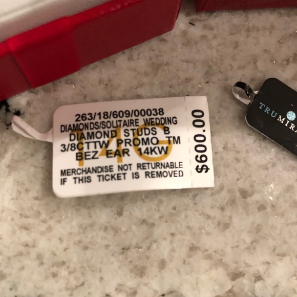 Trumiracle 3/8TTCW Diamond Stud Earrings - Picture 2 of 7